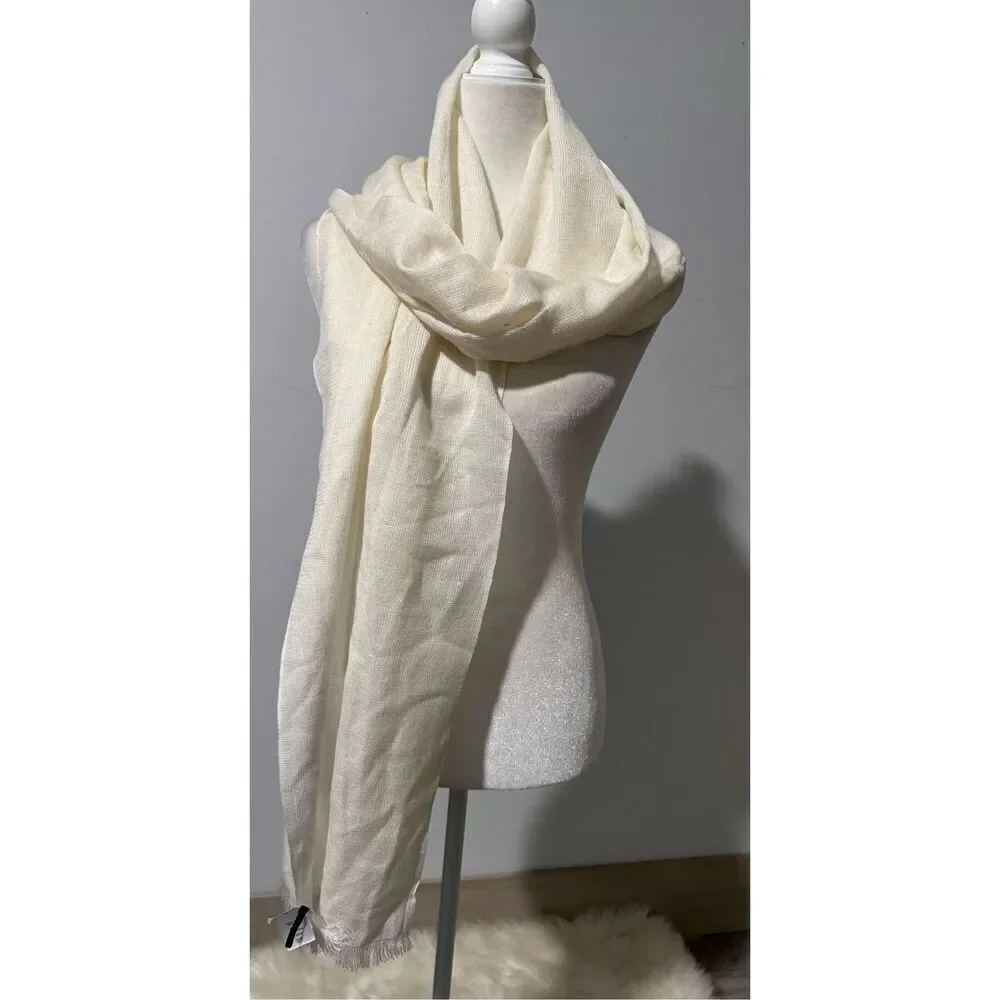 Talbots wrap scarf shimmer wool blend